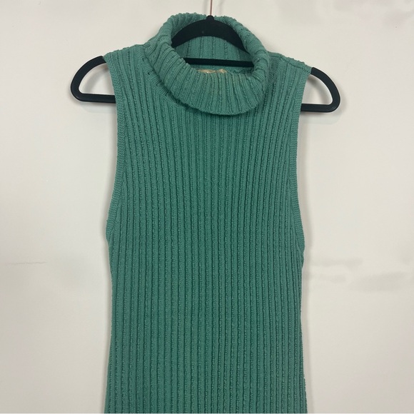 NWT FREE PEOPLE HARLEY SWEATER MAXI DRESS SIZE XS IN GREEN TURTLENECK - Picture 9 of 16